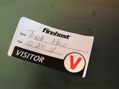 Visitor badge with expiring indication